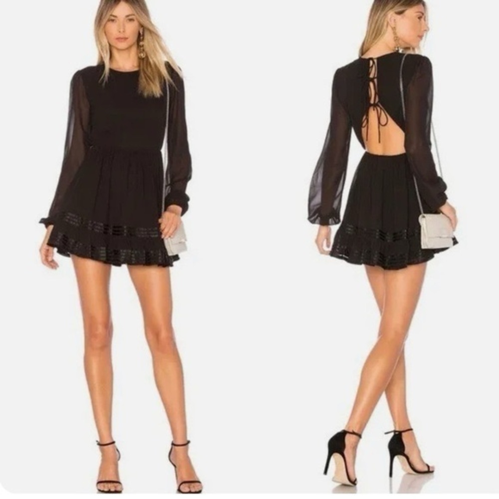 Lovers and Friends S Small Allister Black Cutout Mini Dress NEW